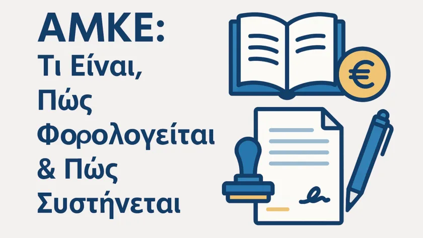 ΑΜΚΕ: Τι Είναι, Πώς Φορολογείται & Πώς Συστήνεται - φοροτεχνικές υπηρεσίες Άγιος Δημήτριος